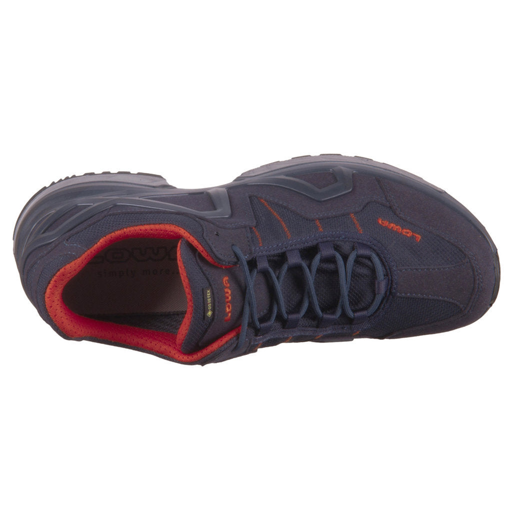 Lowa Gorgon GTX Suede Leather Men's Trainers#color_navy orange