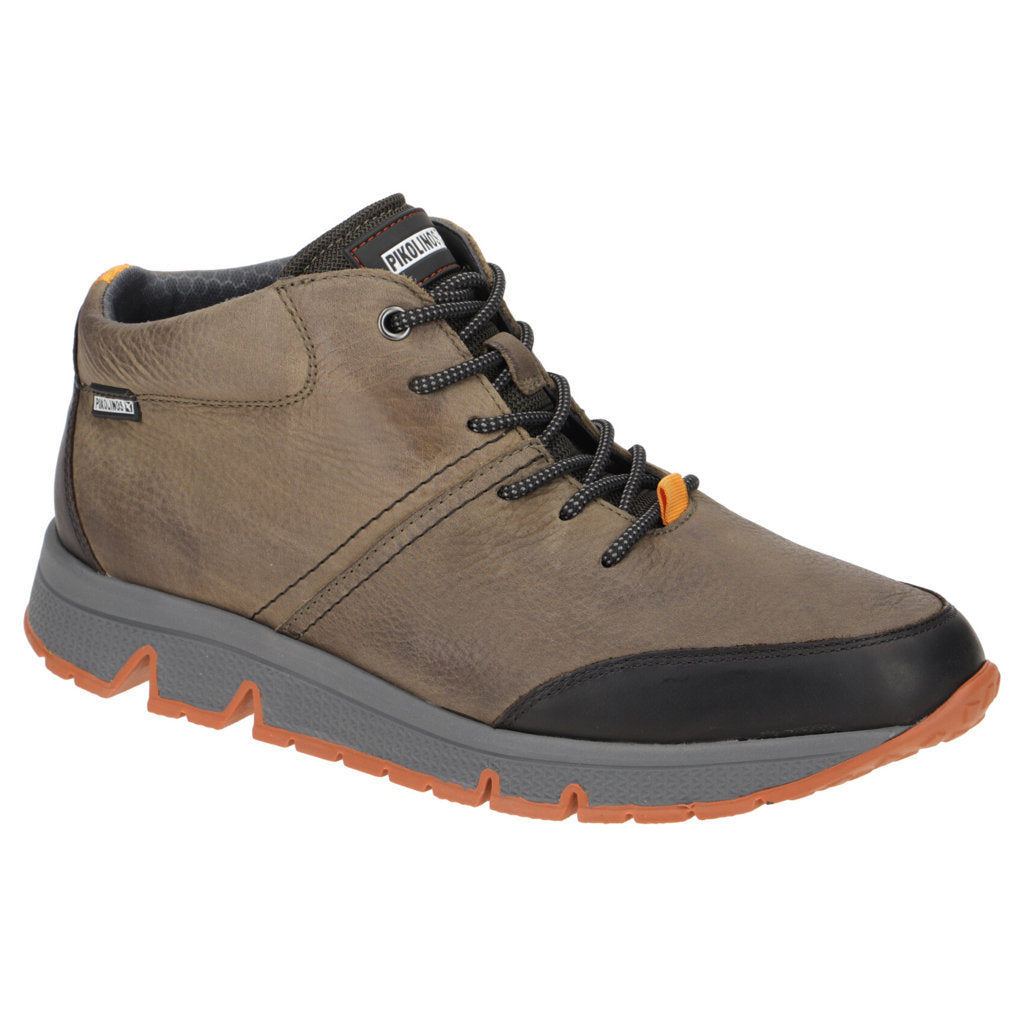 Pikolinos Ferrol Leather Mens Trainers#color_kaki