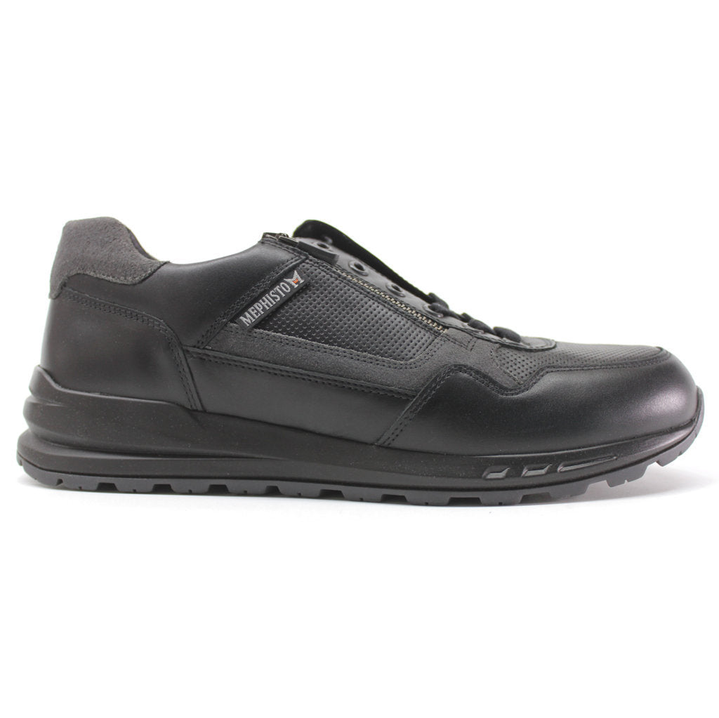 Mephisto Bradley Full Grain Leather Men's Trainers#color_black