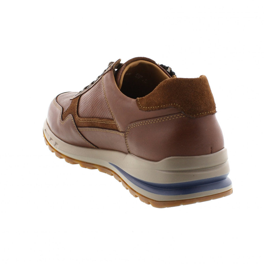 Mephisto Bradley Full Grain Leather Men's Trainers#color_chestnut