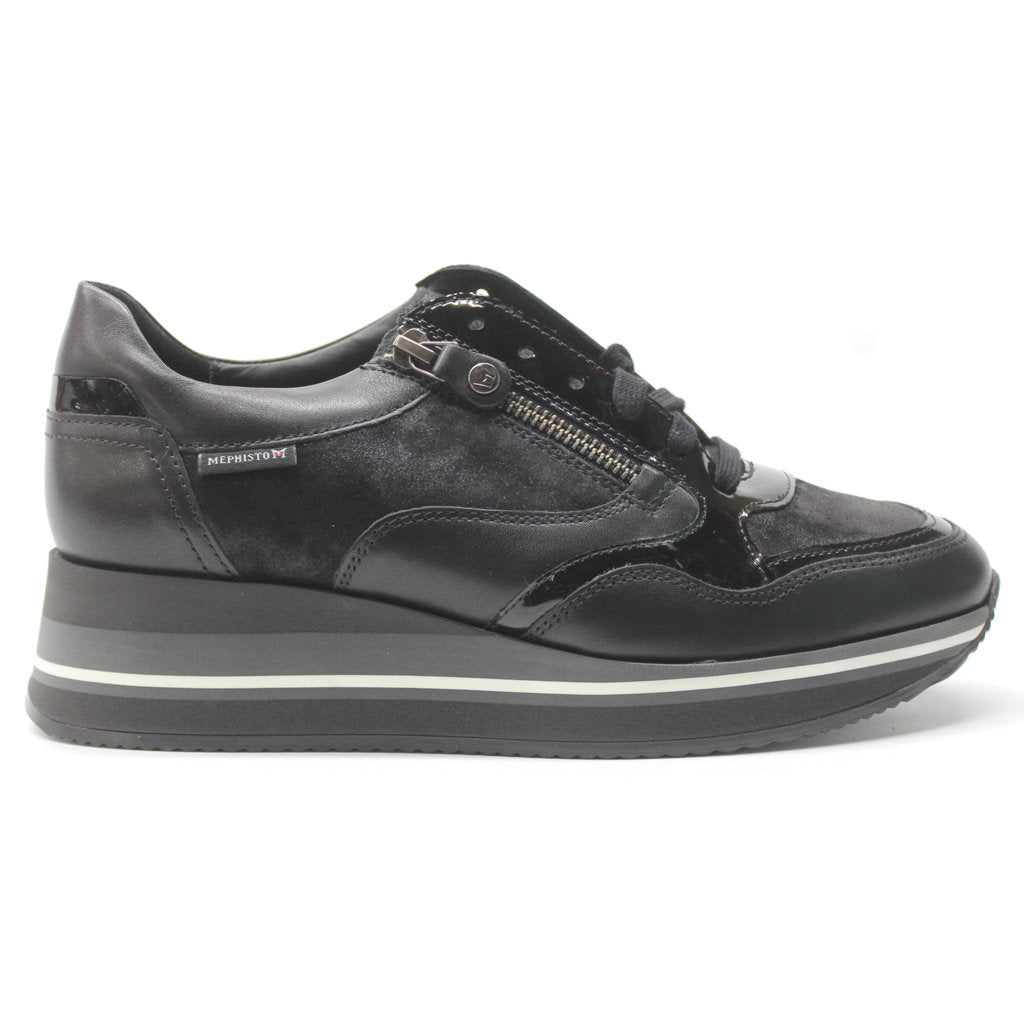 Mephisto Olimpia Leather Womens Trainers#color_black