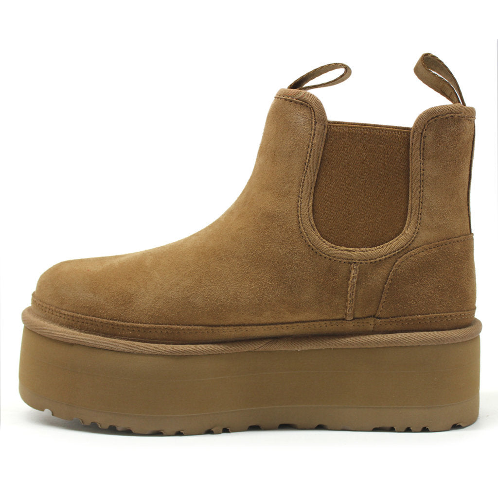 UGG Neumel Suede Sheepskin Women's Platform Chelsea Boots#color_chestnut