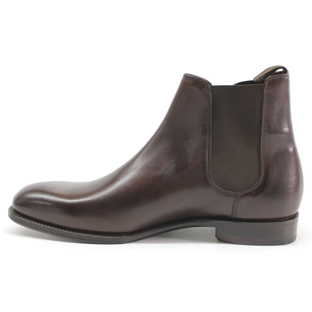 Loake Coppergate Polished Leather Men's Chelsea Boots#color_scorched walnut