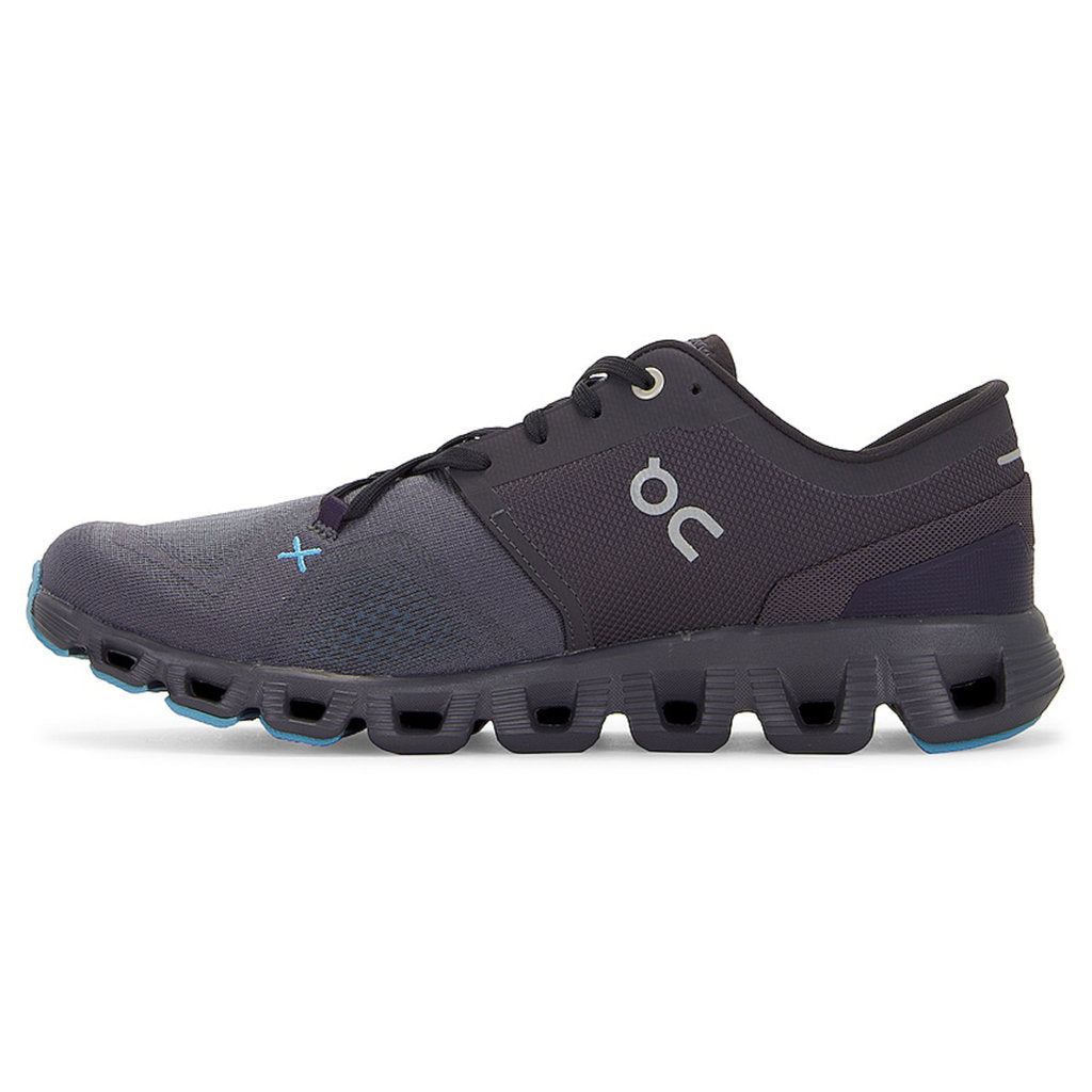 On Cloud X 3 Textile Synthetic Mens Trainers#color_eclipse magnet