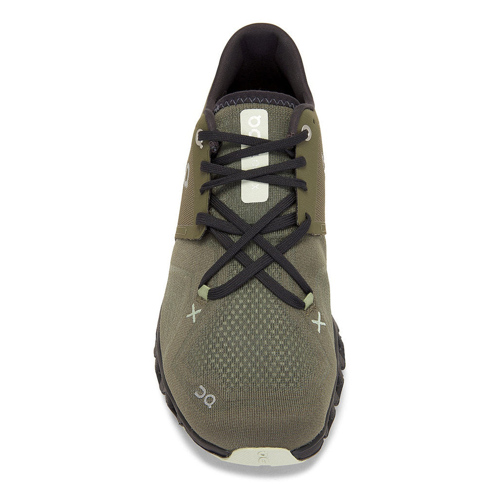 On Cloud X 3 Textile Synthetic Mens Trainers#color_olive reseda