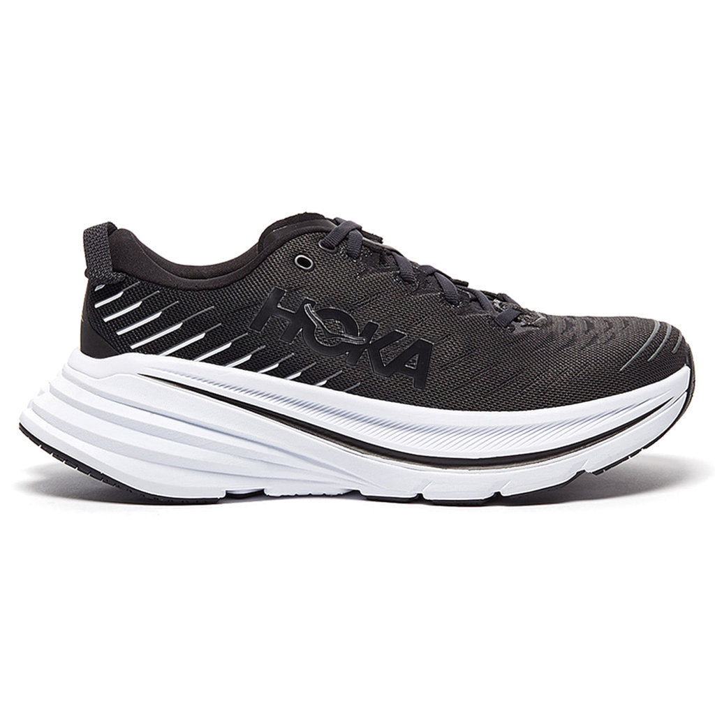 Hoka One One Bondi X Synthetic Textile Men's Low-Top Road Running Trainers#color_black white