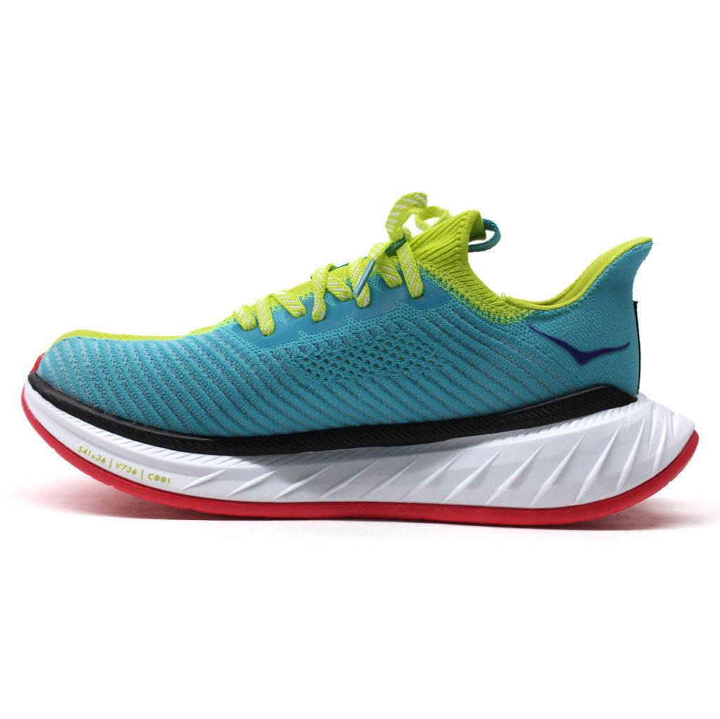 Hoka One One Carbon X 3 Textile Men's Low-Top Road Running Trainers#color_evening primrose scuba blue