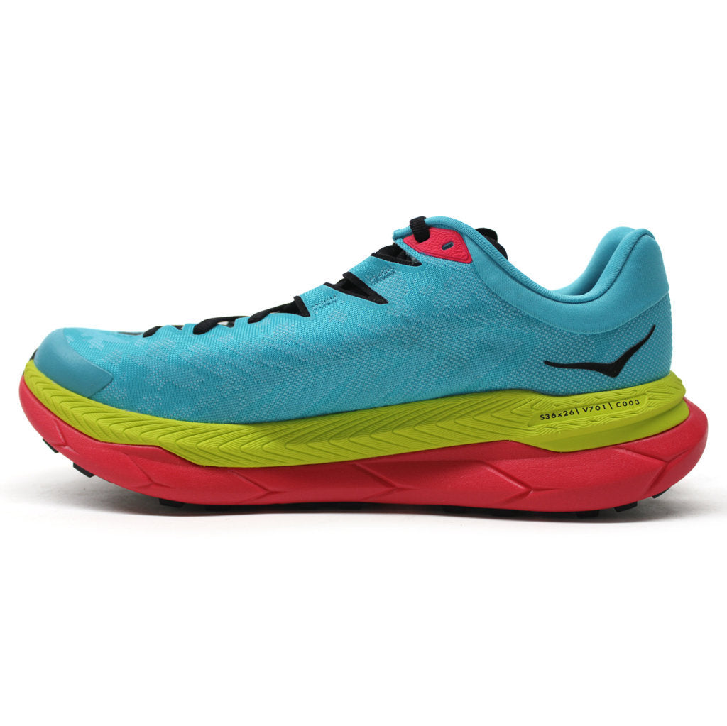 Hoka One One Tecton X Mesh Men's Low-Top Trail Trainers#color_scuba blue diva pink