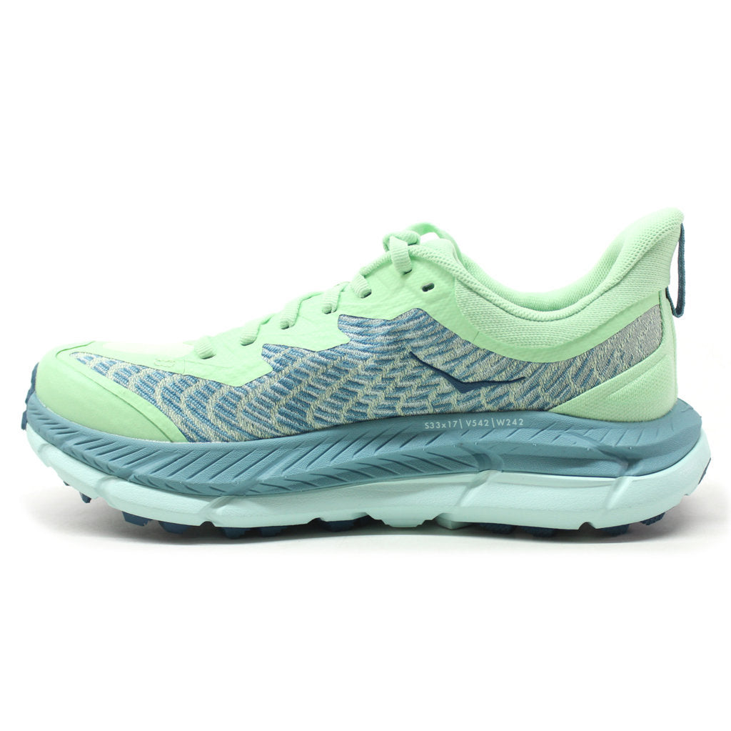Hoka Mafate Speed 4 Mesh Women's Running Shoes#color_lime glow ocean mist