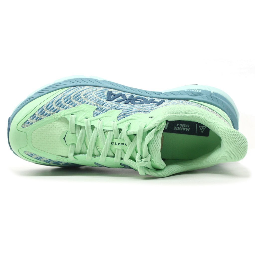 Hoka Mafate Speed 4 Mesh Women's Running Shoes#color_lime glow ocean mist