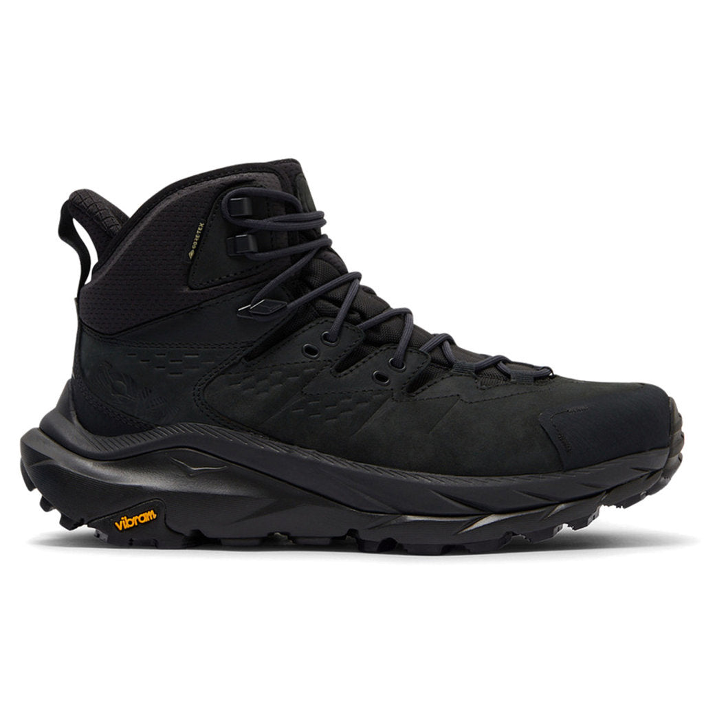 Hoka One One Kaha 2 GTX Nubuck Leather Women's High-Top Hiking Trainers#color_black black