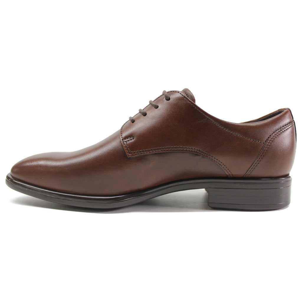 Ecco Citytray Leather Mens Shoes#color_cognac