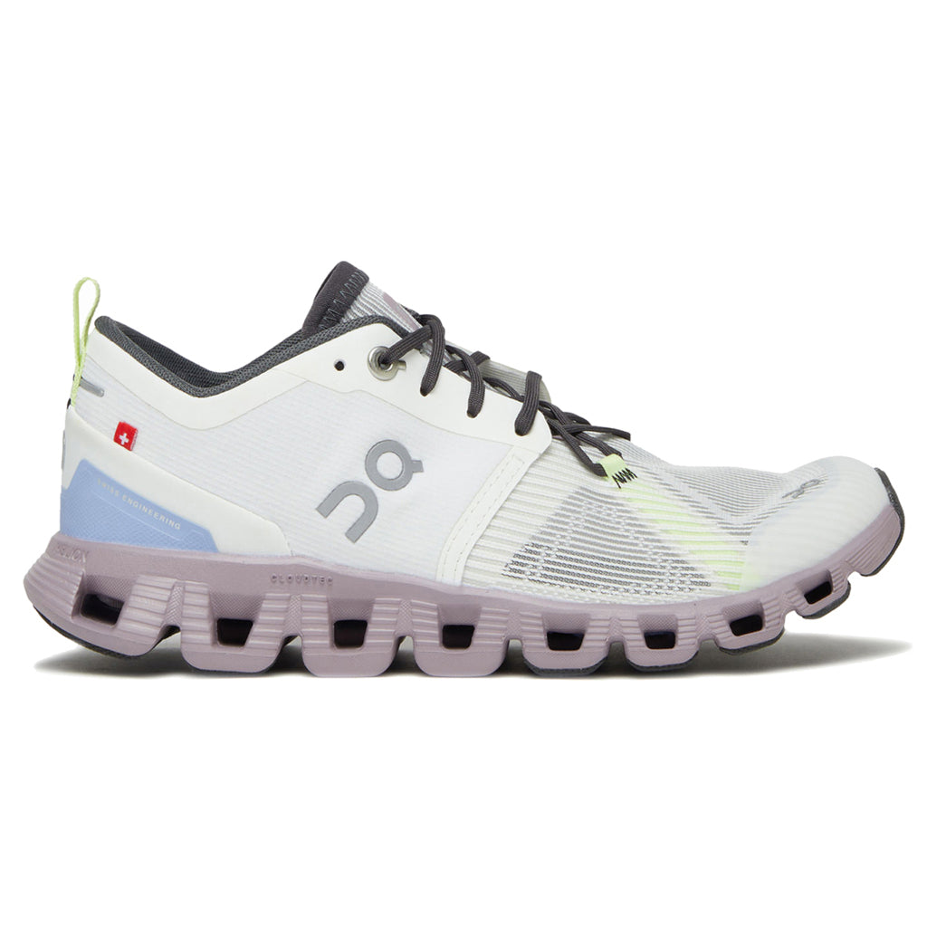 On Running Cloud X 3 Shift Textile Women's Low-Top Trainers#color_white heron