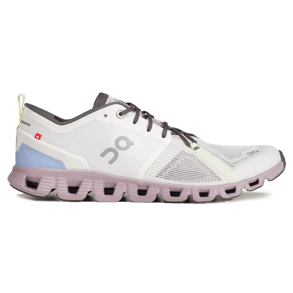 On Cloud X 3 Shift Textile Women's Running Shoes#color_undyed  white heron