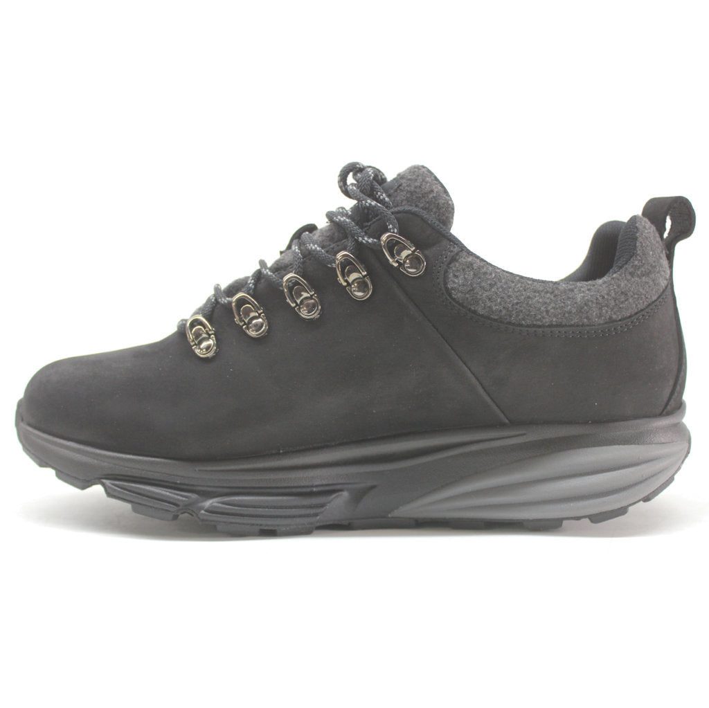 MBT MT Alpine SYM Full Grain Leather Women's Hiking Trainers#color_black