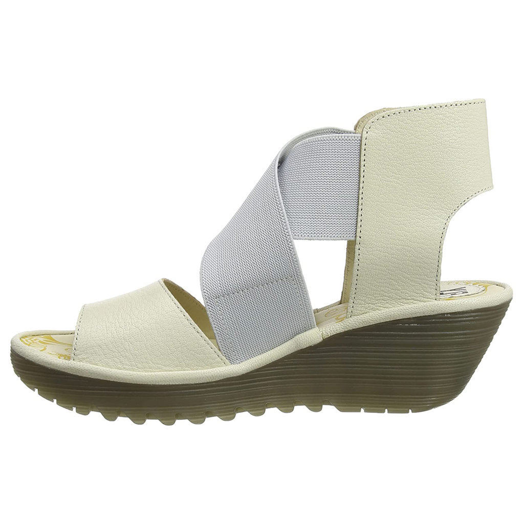 Fly London YUBA385FLY Mousse Leather Womens Sandals#color_off white