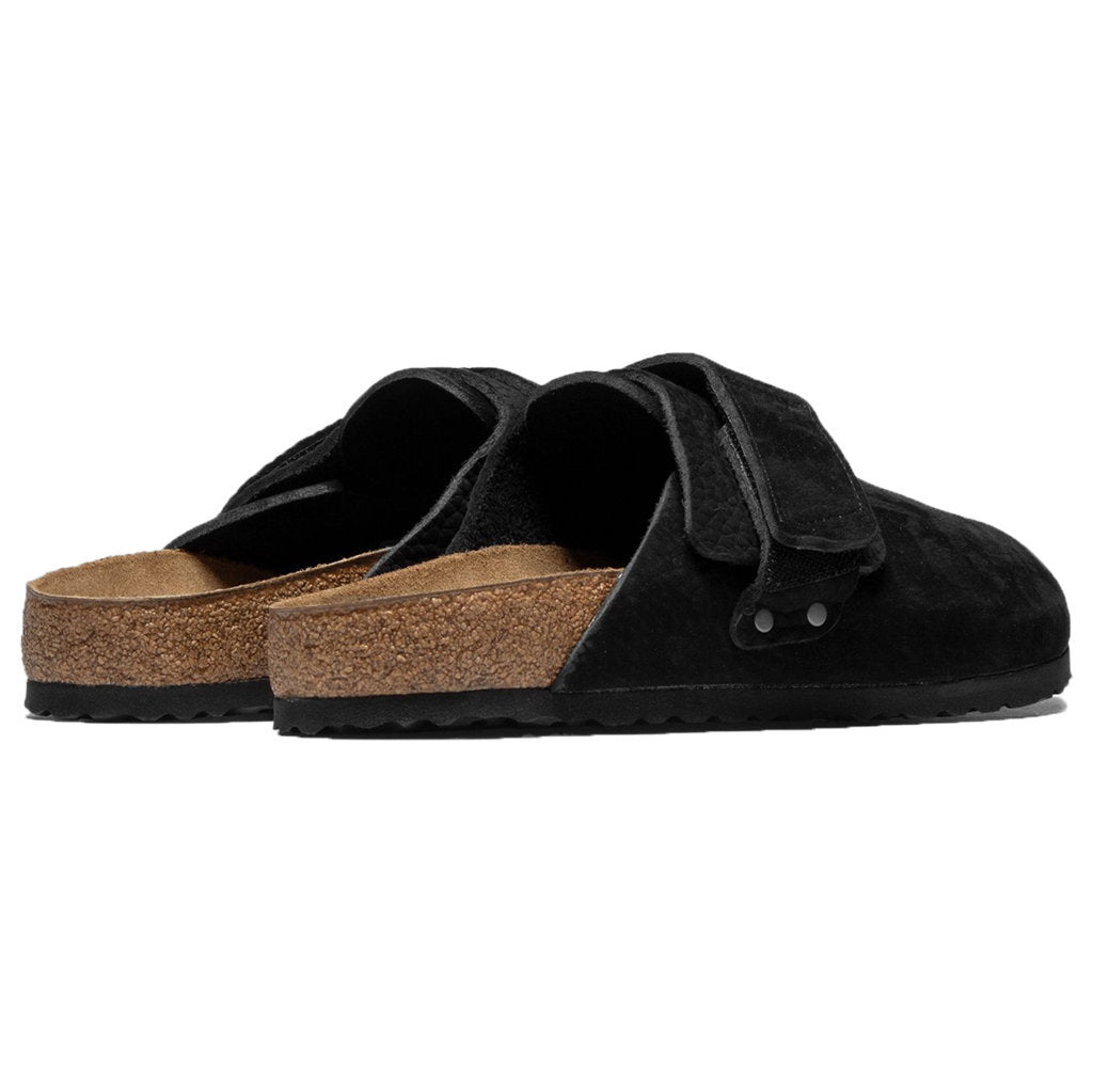 Birkenstock Nagoya Nubuck Leather Unisex Sandals#color_desert buck black