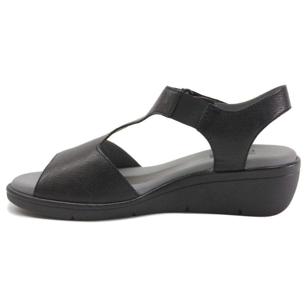 Fly London NOVA932FLY Mousse Leather Womens Sandals#color_black