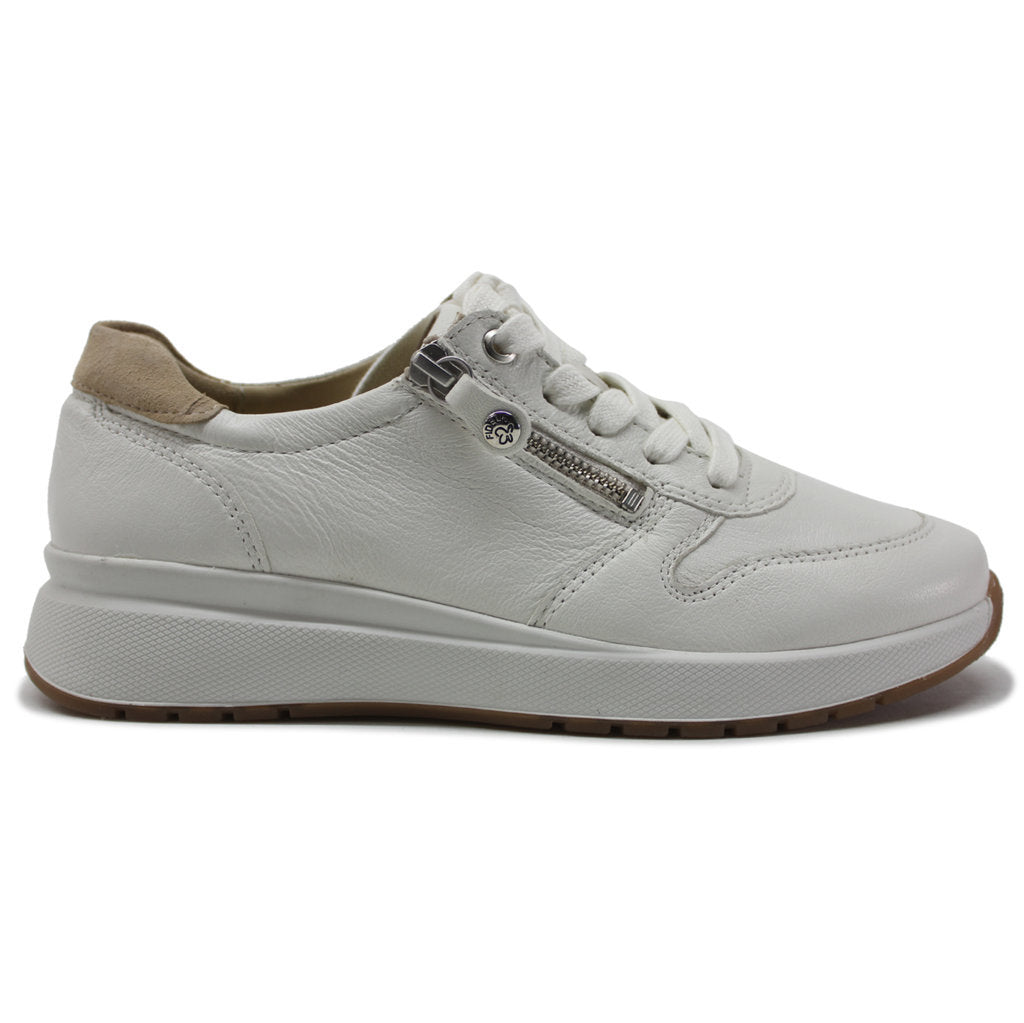 Fidelio Heaven Leather Women's Low-top Zip & Lace Shoes#color_white