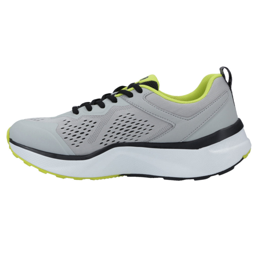 Joya Veloce PU Leather & Textile Men's Trainers#color_light grey