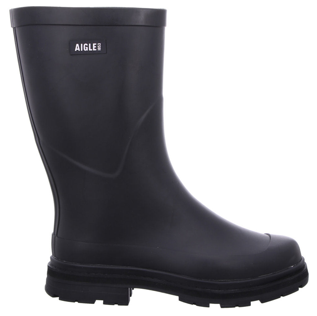 Aigle Mid Rain M Rubber Mens Boots#color_noir