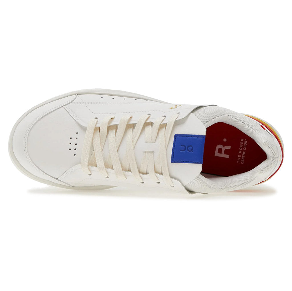 On Running The Roger Centre Court Synthetic Leather Men's Low-Top Trainers#color_white mustard