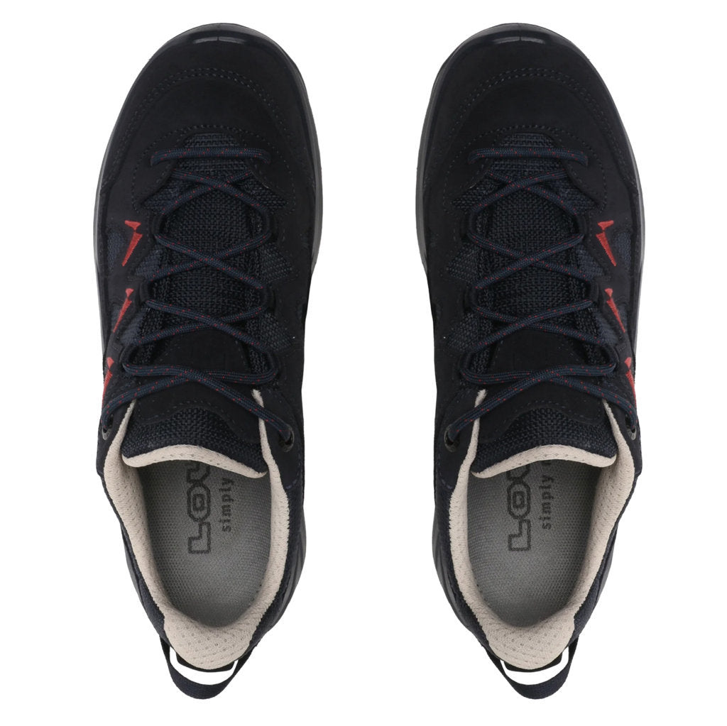 Lowa Sirkos Evo GTX Lo Suede Textile Women's Shoes#color_navy redwood