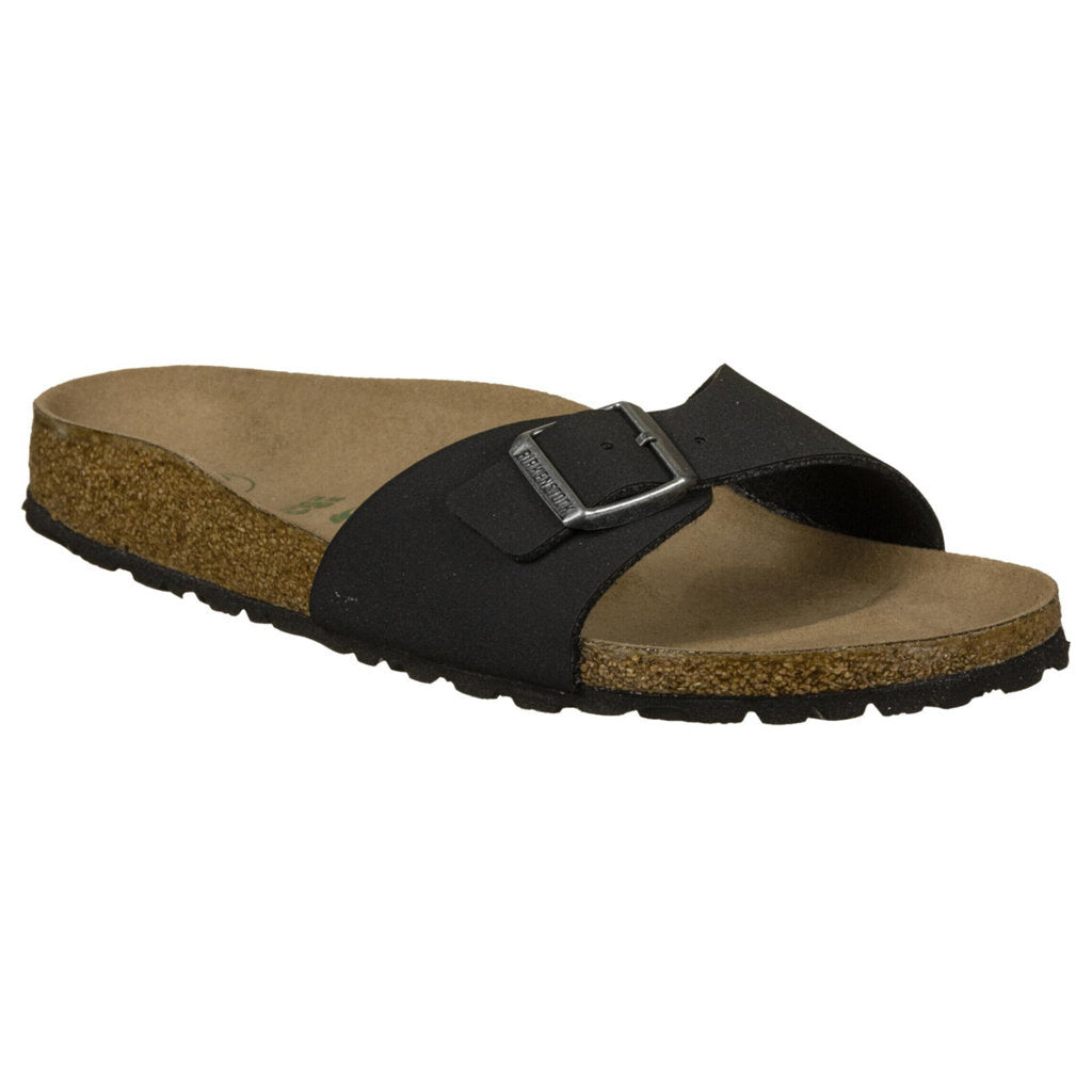 Birkenstock Madrid BS Birko Flor Nubuck Unisex Slip-on Sandals#color_black