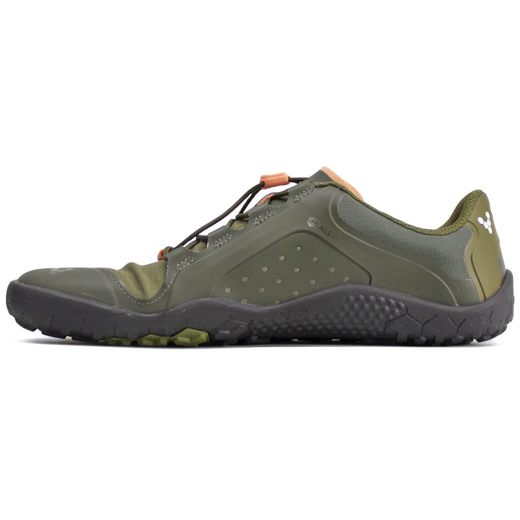 Vivobarefoot Primus Trail III All Weather FG Textile Synthetic Womens Trainers#color_dark olive