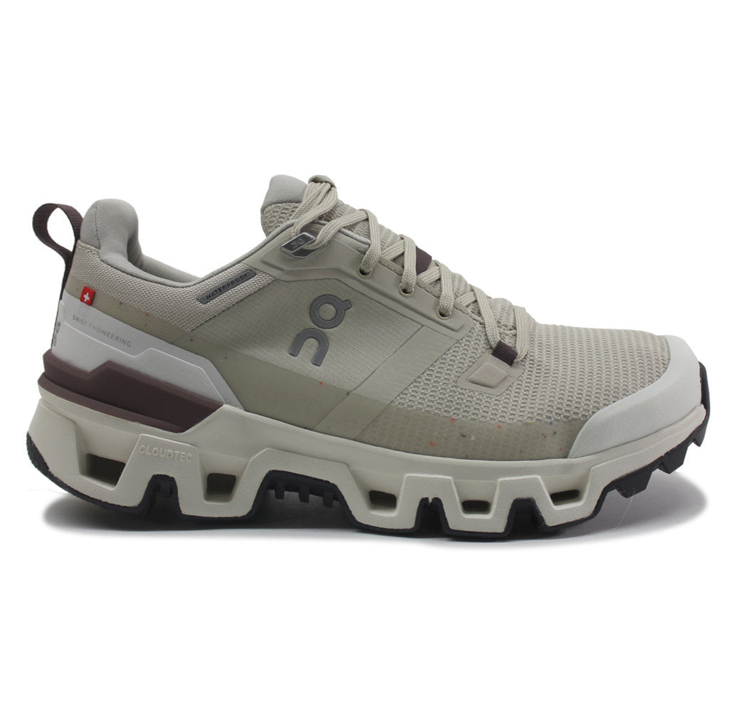 On Cloudwander Waterproof Textile Synthetic Women's Running Shoes#color_sand ivory