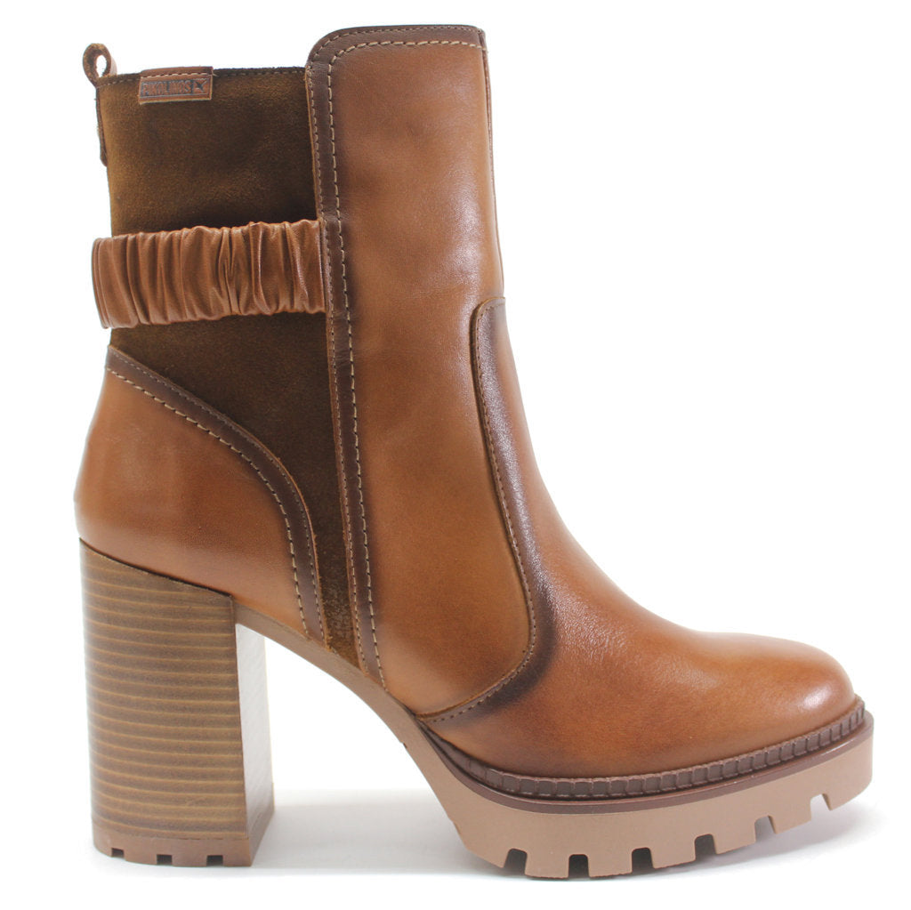 Pikolinos Cervera Leather Womens Boots#color_brandy