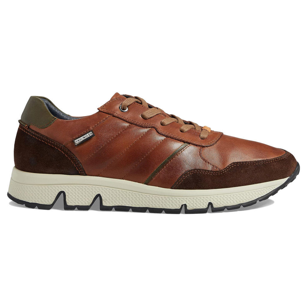 Pikolinos Ferrol M9U Leather Mens Trainers#color_cuero