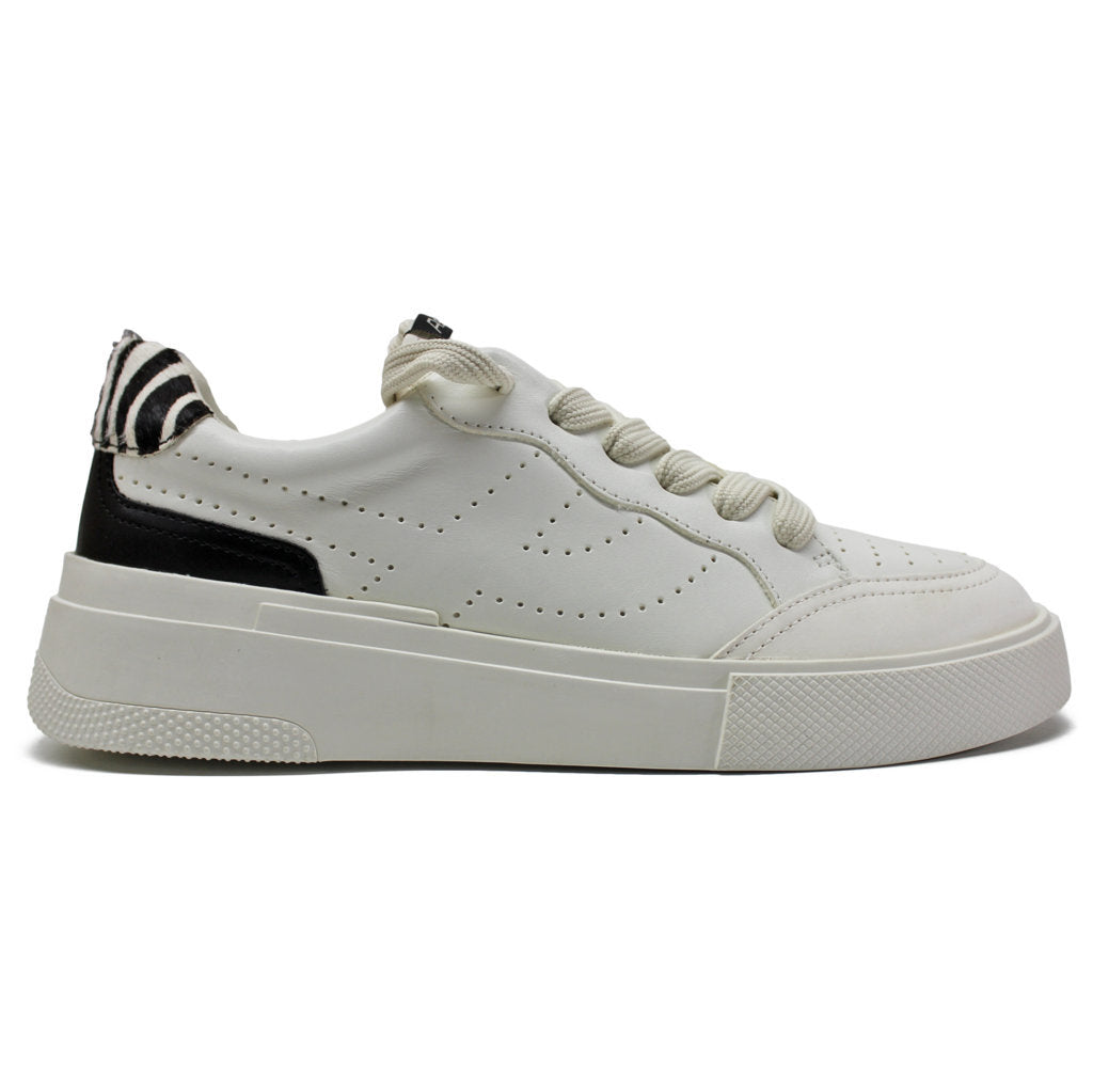 Ash Free Nappa Leather Womens Trainers#color_white pristine