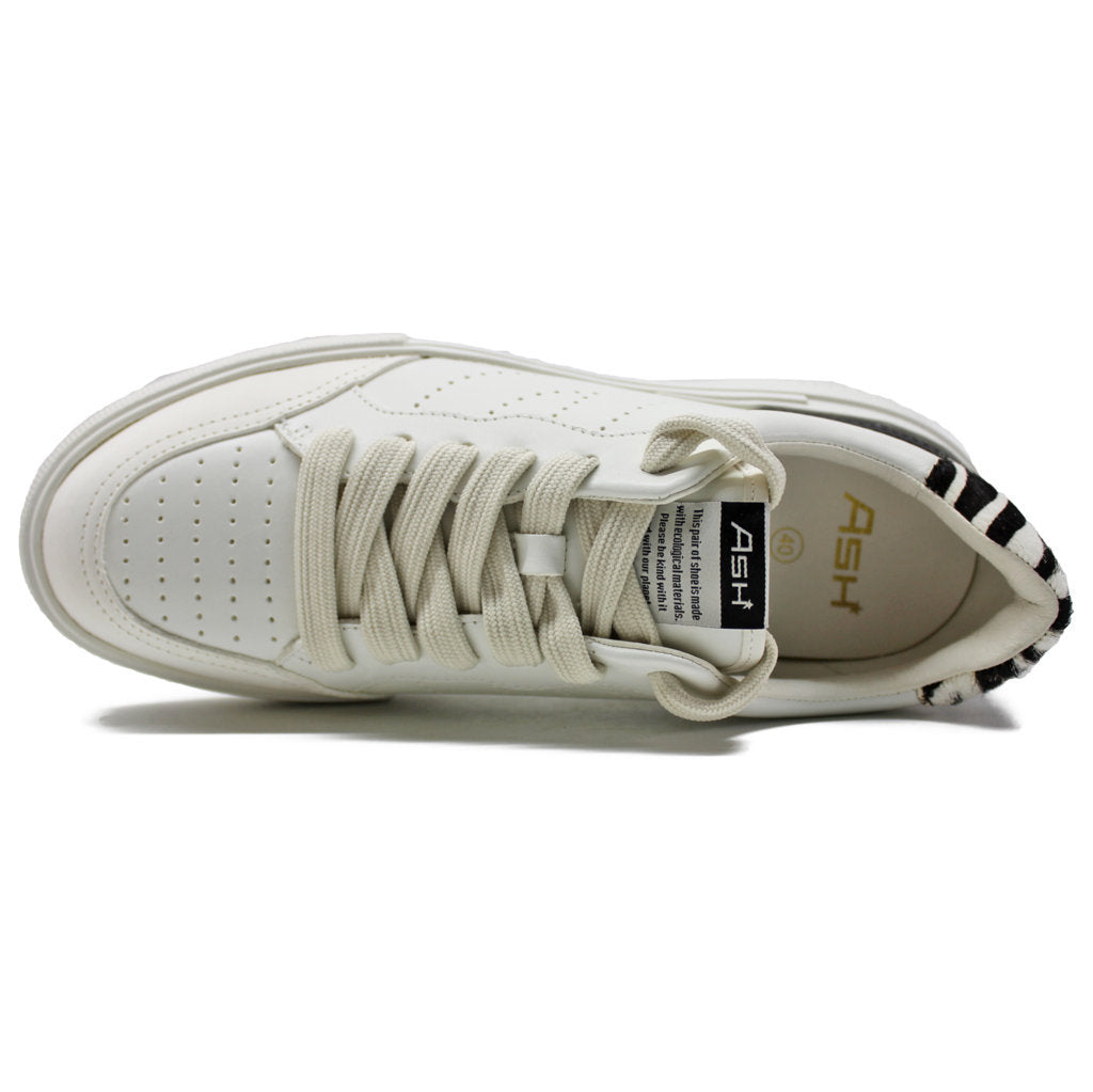 Ash Free Nappa Leather Womens Trainers#color_white pristine