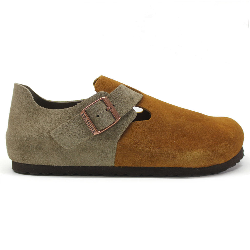 Birkenstock London BS Suede Leather Unisex Shoes#color_mink