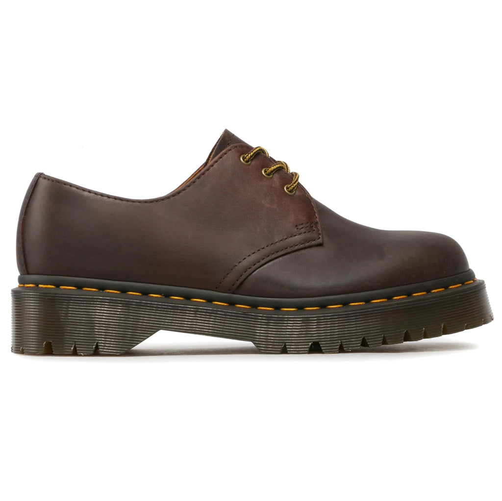 Dr. Martens 1461 Bex Crazyhorse Leather Unisex Shoes#color_dark brown