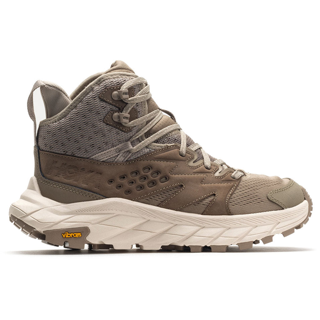 Hoka Anacapa Breeze Mid Textile Synthetic Women's Running Shoes#color_dune eggnog