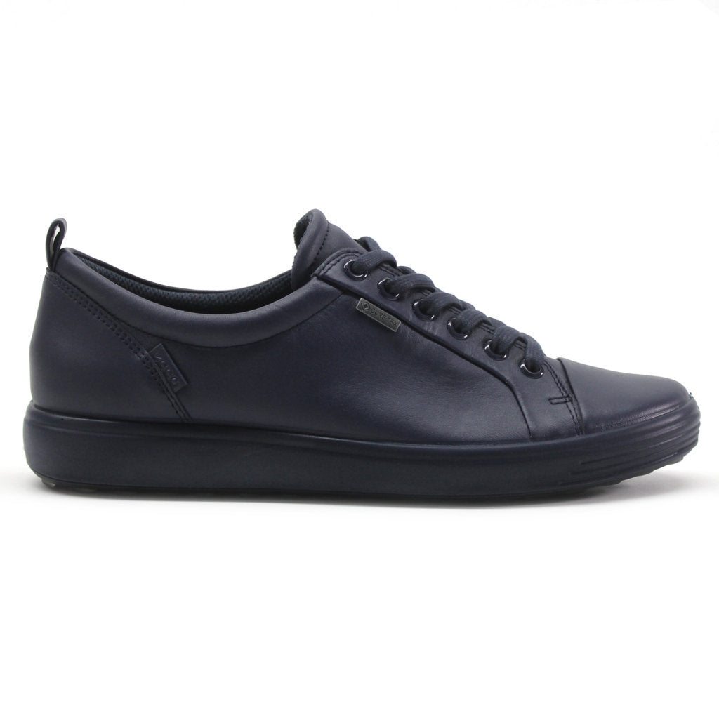 Ecco Soft 7 Gore-Tex Full Grain Leather Womens Trainers#color_marine