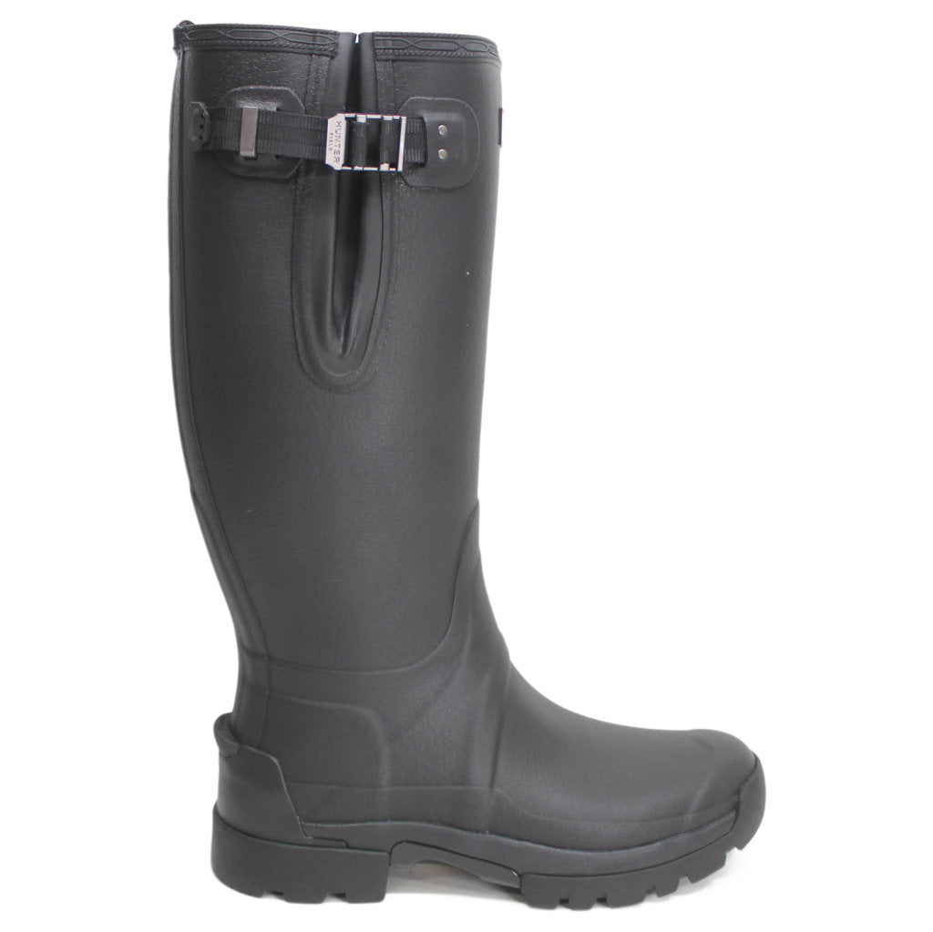 Hunter Balmoral Tall Side Rubber Mens Boots#color_black