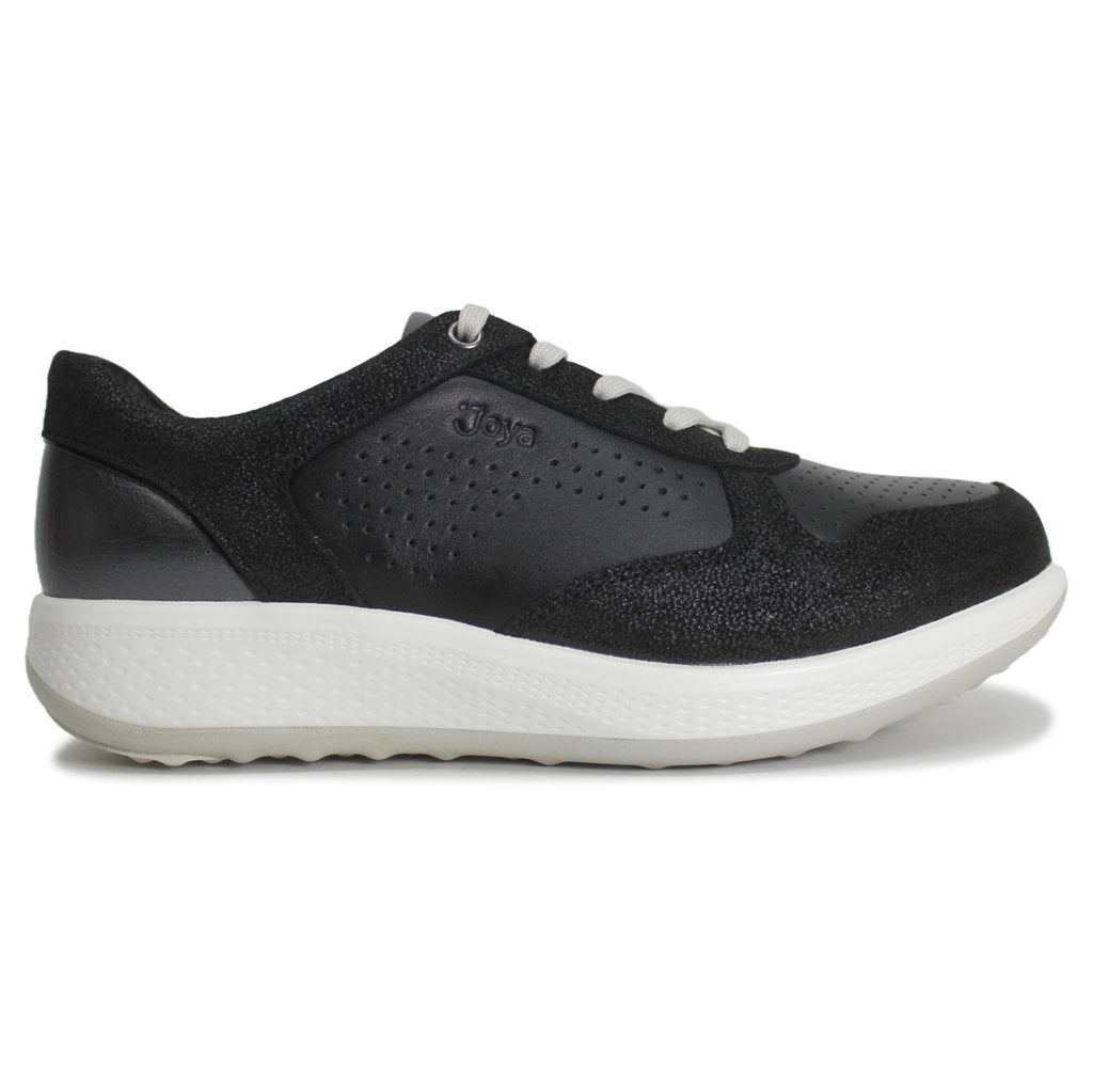 Joya Britt Leather Womens Trainers#color_black