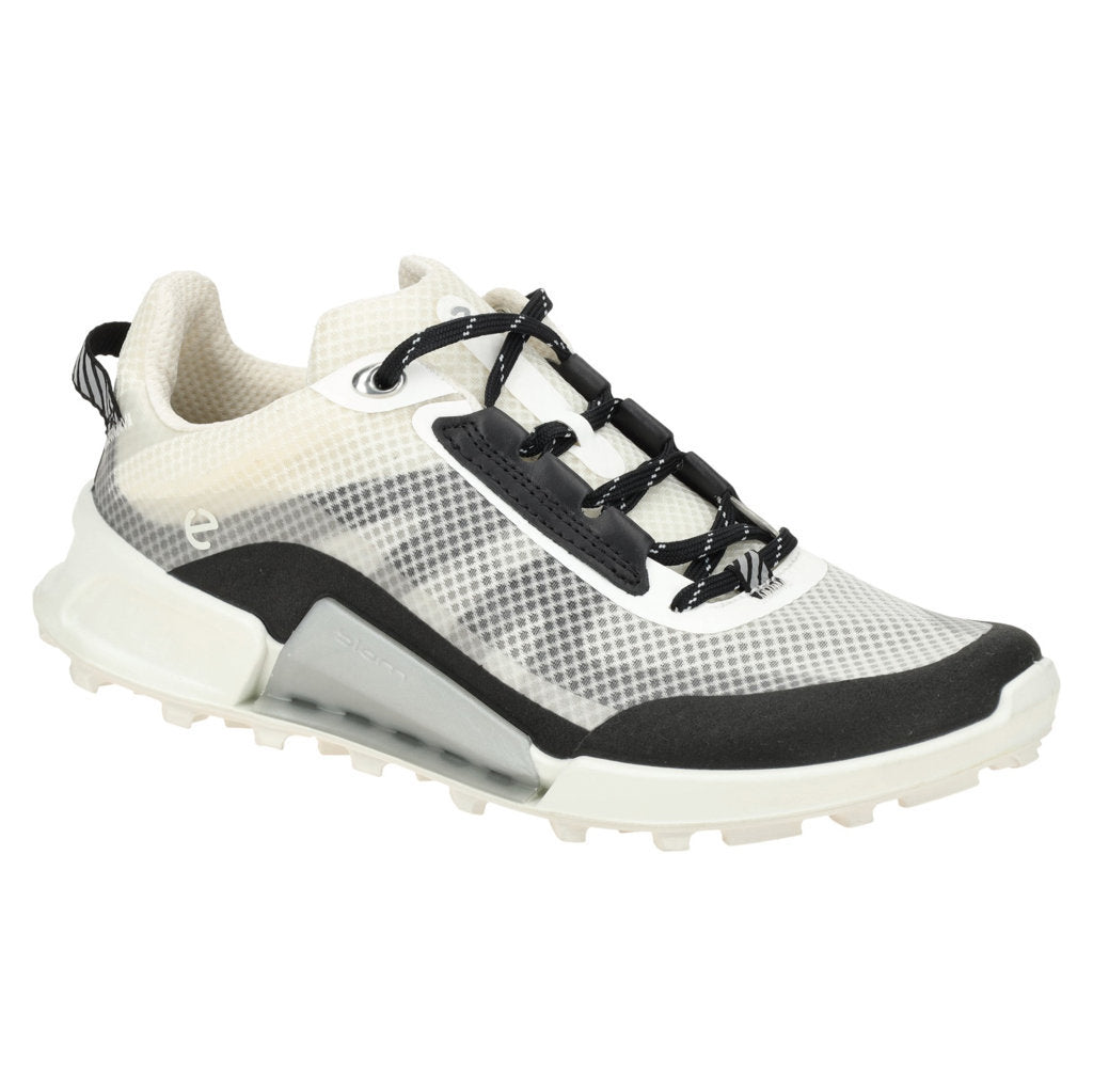 Ecco Biom 2.1 X Mountain Textile Leather Womens Trainers#color_black white black