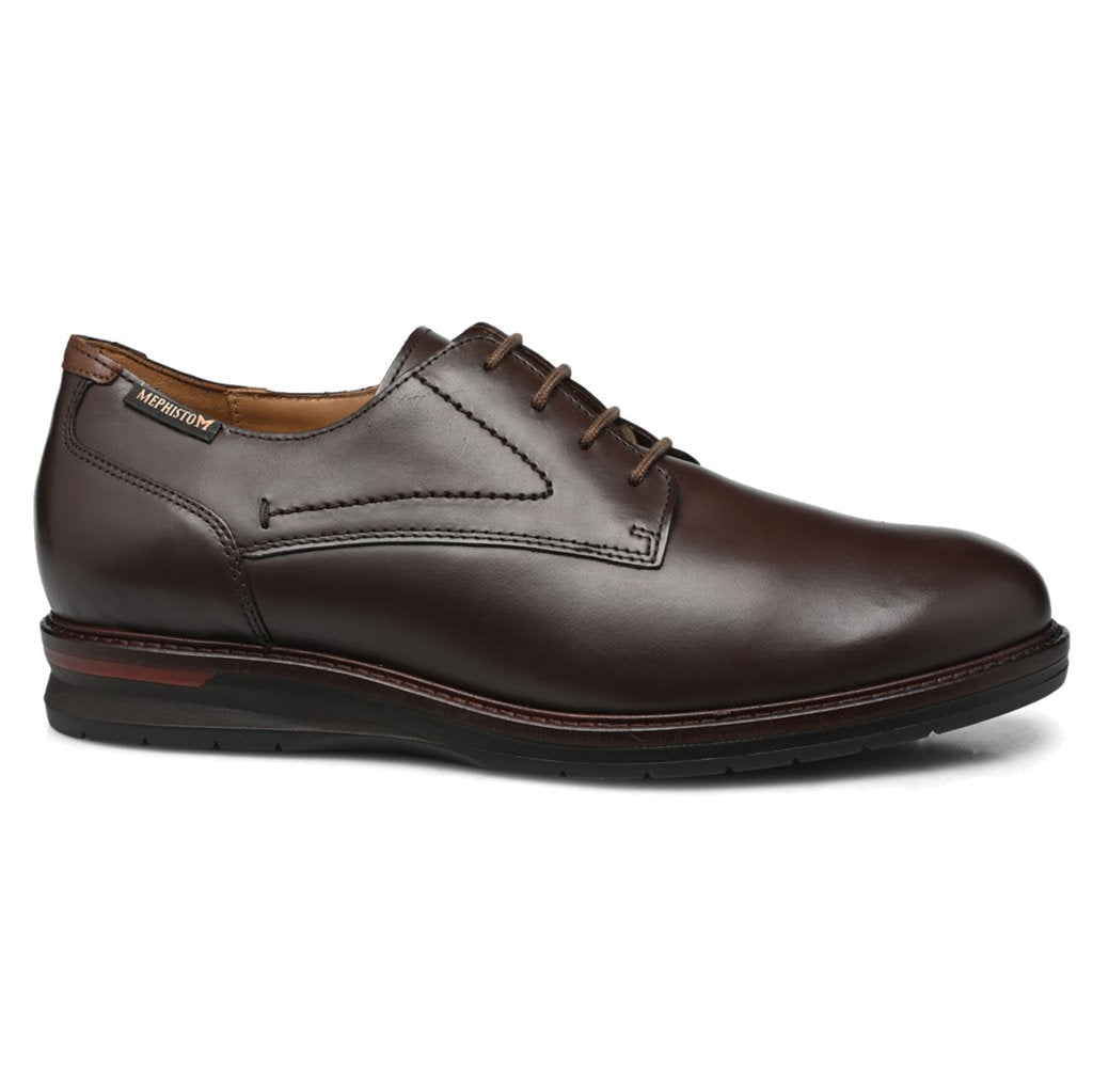 Mephisto Falco Full Grain Leather Mens Shoes#color_dark brown