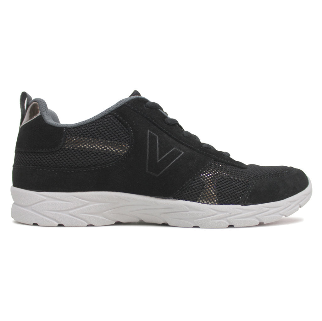 Vionic Aviate Suede Textile Womens Trainers#color_black