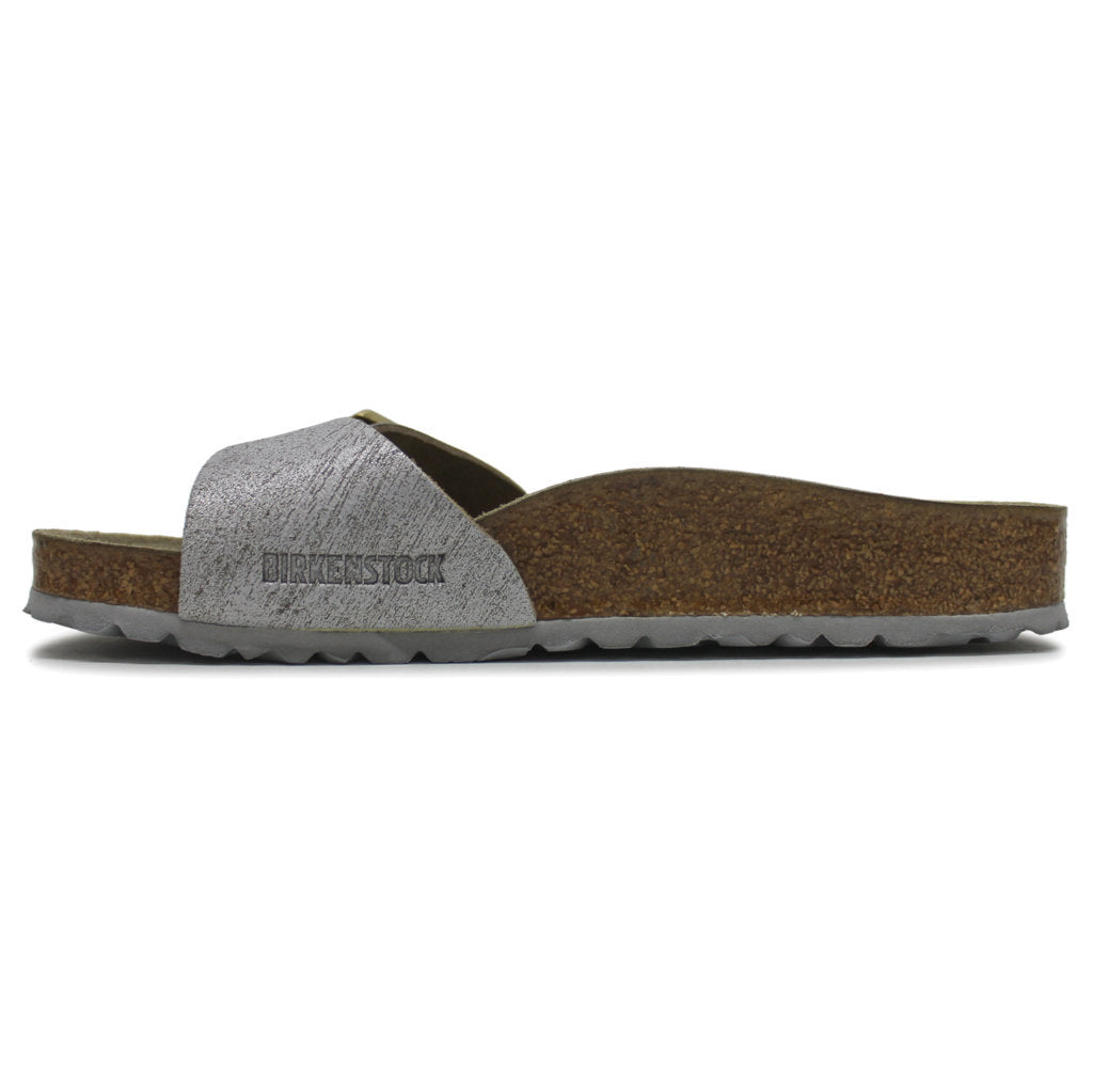 Birkenstock Madrid BS Suede Unisex Sandals#color_washed metallic blue silver